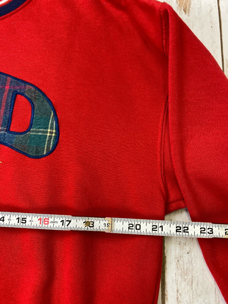 Vtg LTD Jeans The Limited Too Red Sweatshirt Crewneck Logo 90s Spell Out Sz 14