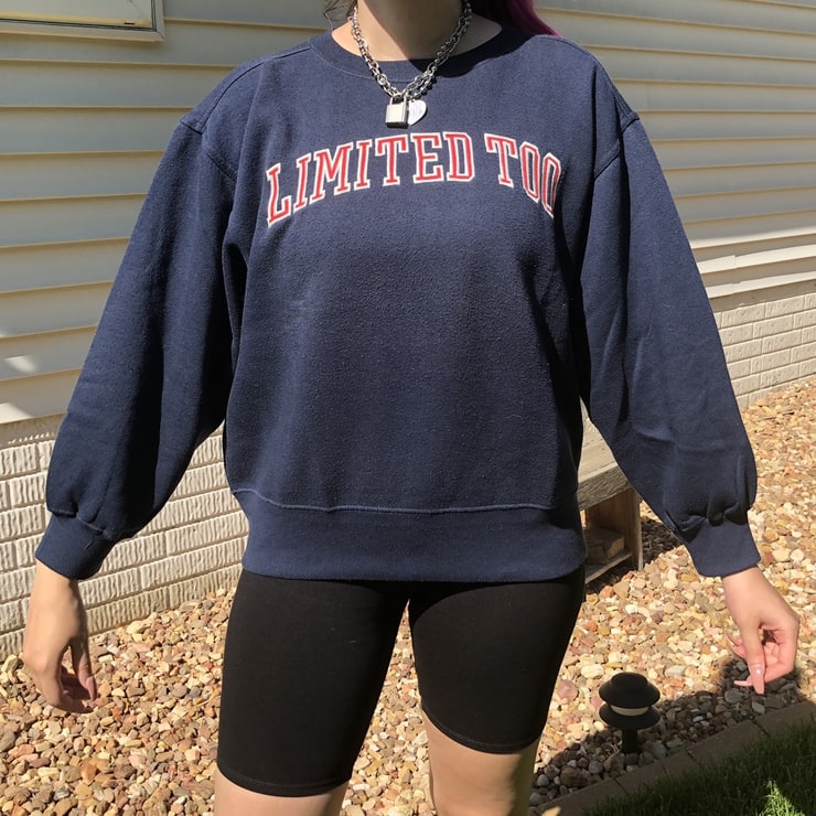 Vintage 90s Limited Too spellout logo sweatshirt 