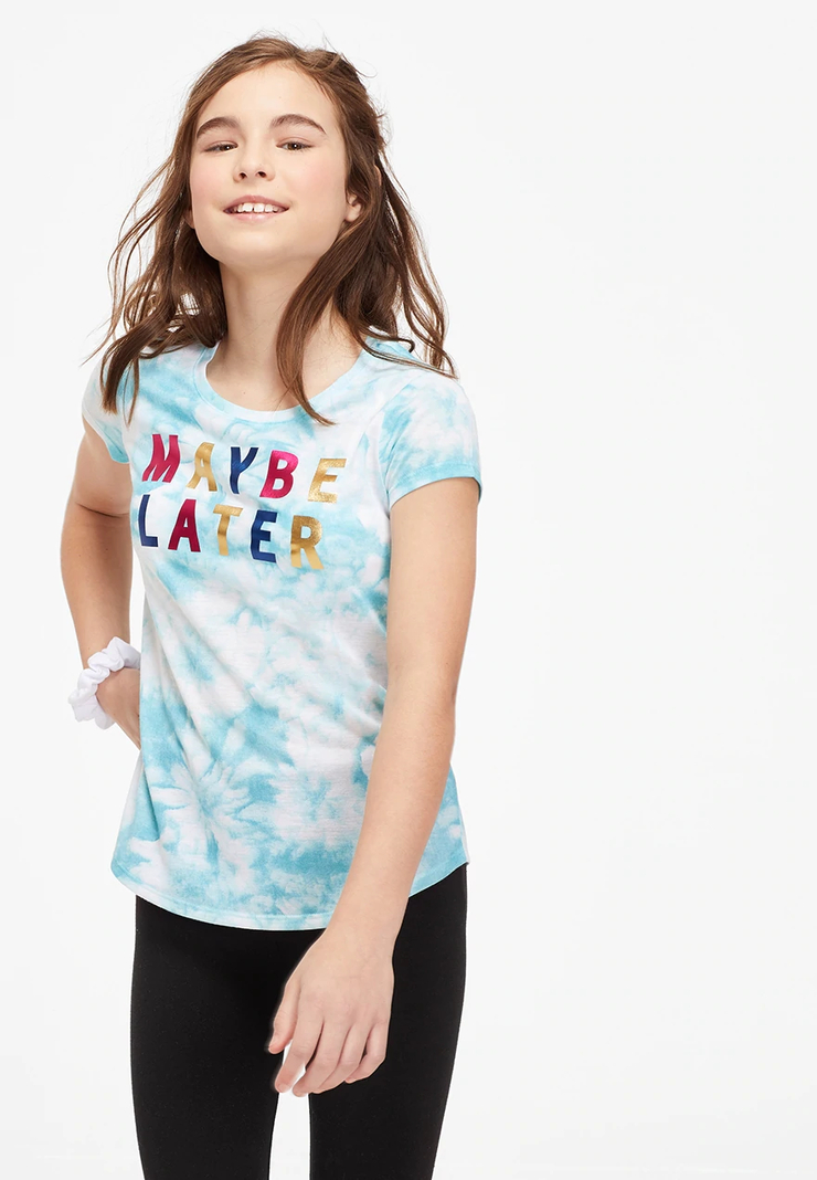 Dye Effect Girls Graphic Tee | Justice