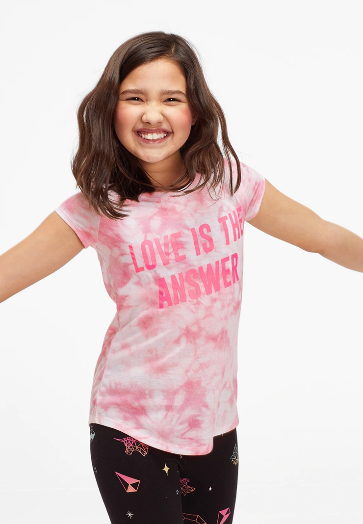 Dye Effect Girls Graphic Tee | Justice