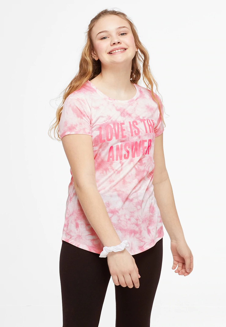 Dye Effect Girls Graphic Tee | Justice
