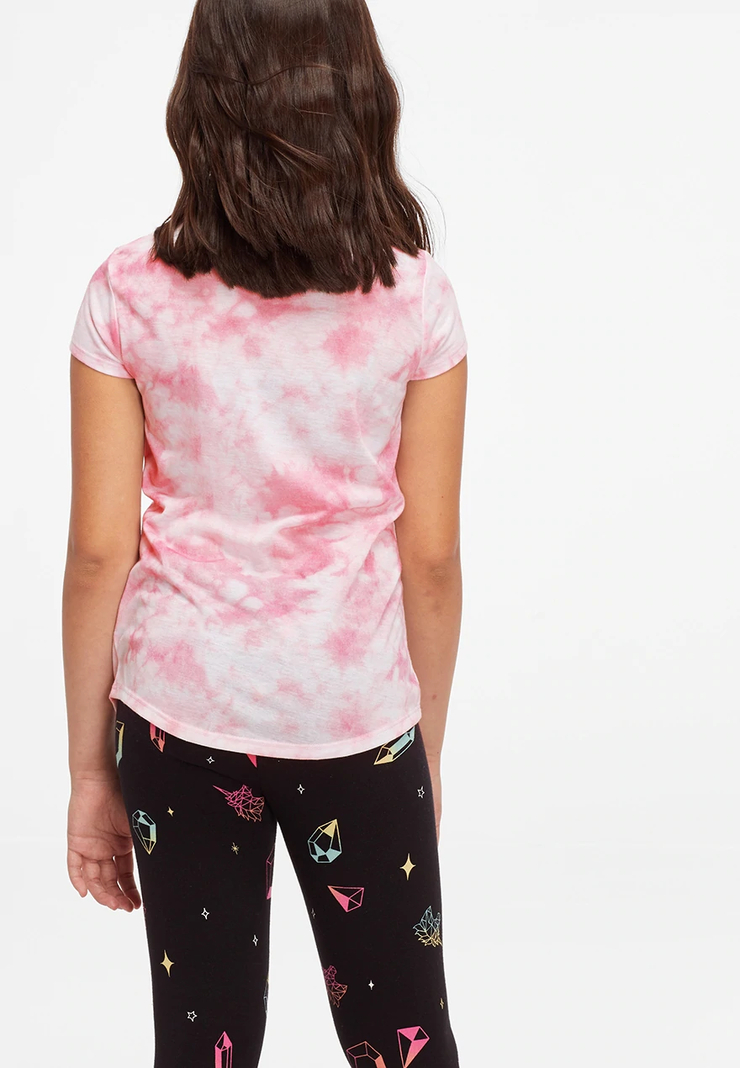Dye Effect Girls Graphic Tee | Justice