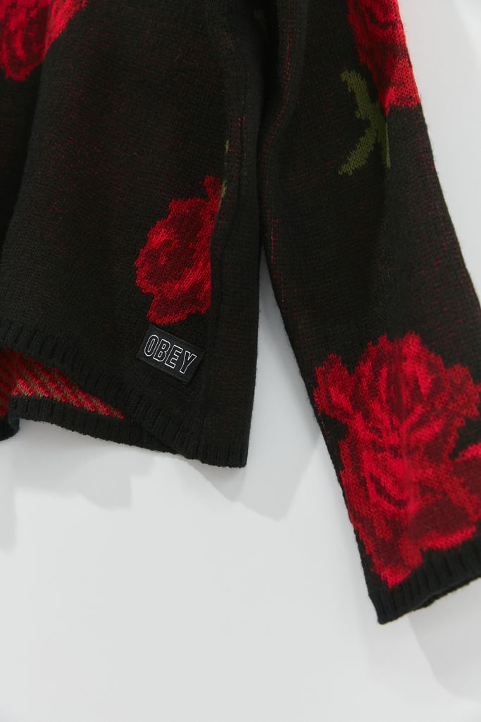 OBEY Rhyme Rose Crew Neck Sweater | Urban Outfitters