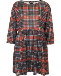 Topshop Red Check Smock Dress, $64