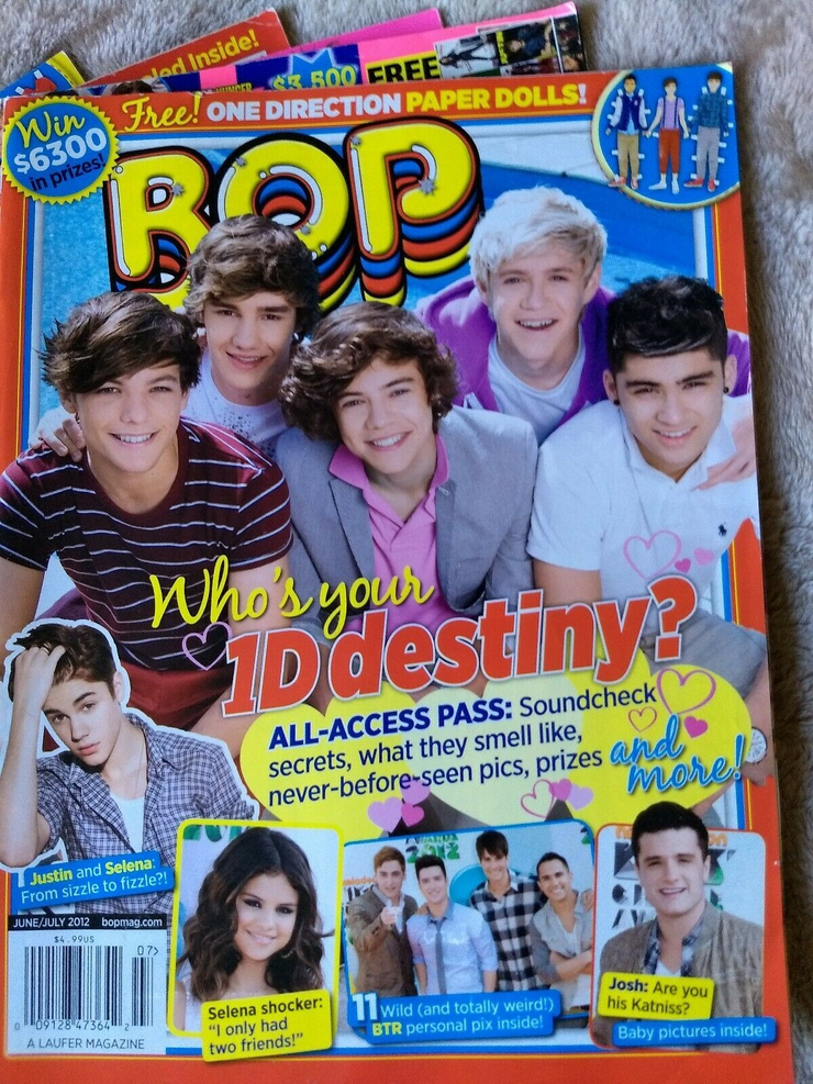 LOT of 9 BOP 2011-2012 Teen Magazine with POSTERS INCLUDED and attached