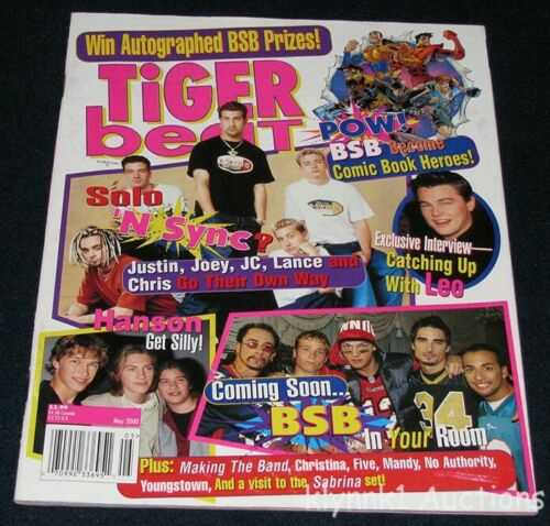 Tiger Beat Magazine May 2000 Christina Justin Britney Backstreet Boys Hanson