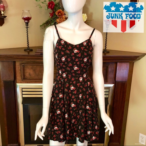 Junk Food Women's Grateful Dead Sleeveless A-Line Dress - Black M