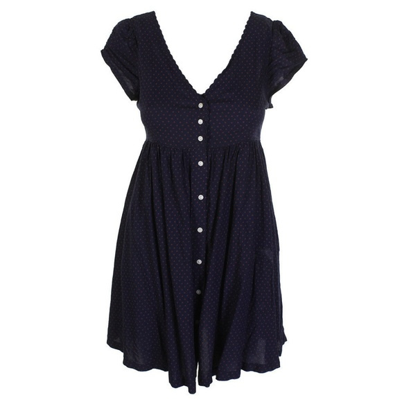 Denim Supply Navy Red Star Printed Cap Dress