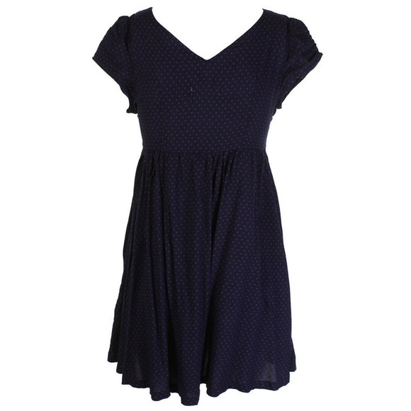 Denim Supply Navy Red Star Printed Cap Dress