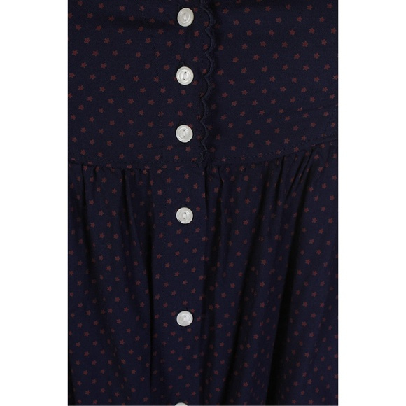 Denim Supply Navy Red Star Printed Cap Dress