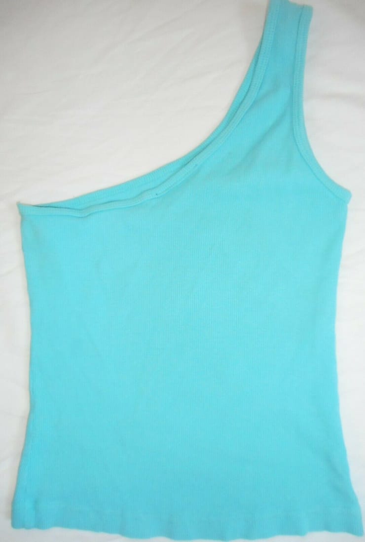 JOOMI JOOLZ T Shirt One Shoulder Turquoise Green S Rodeo Girls Kentucky Champs