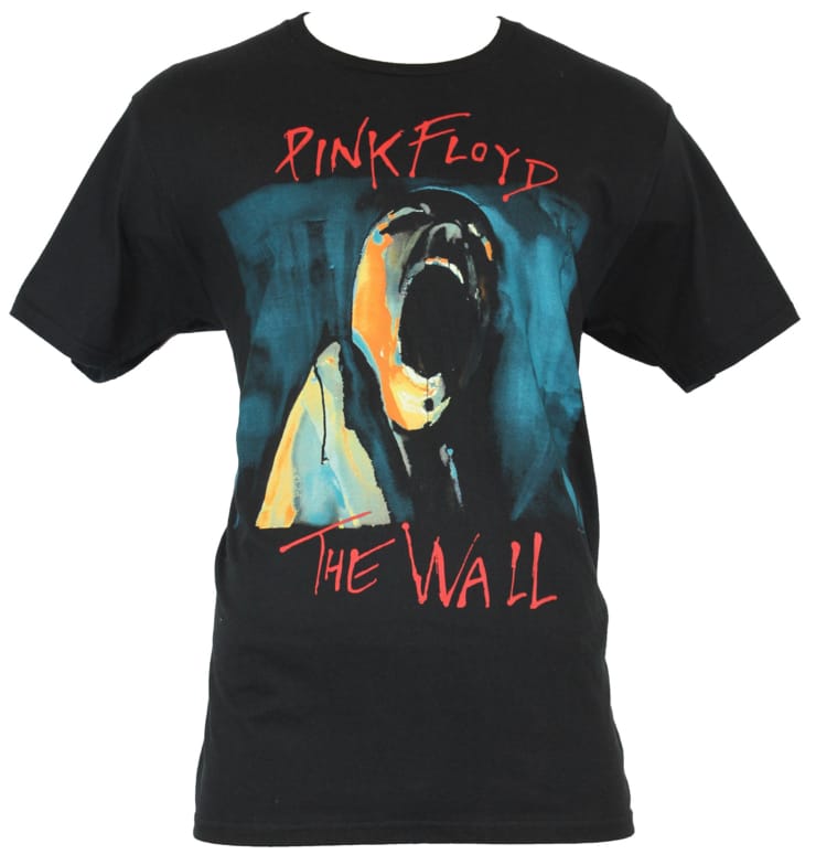 Picture Of Pink Floyd Mens T Shirt The Wall Screaming Colorful Face Image