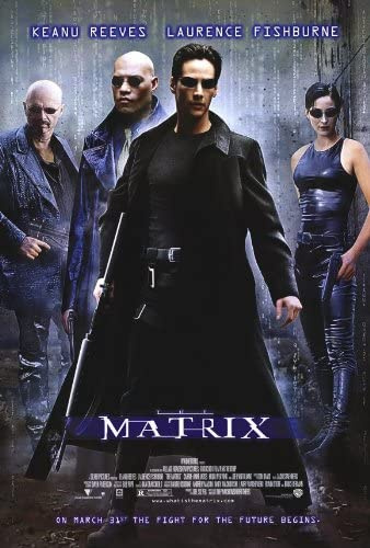 The Matrix Poster 27x40 Keanu Reeves Carrie-Anne Moss Laurence Larry Fishburne Poster Print, 27x39