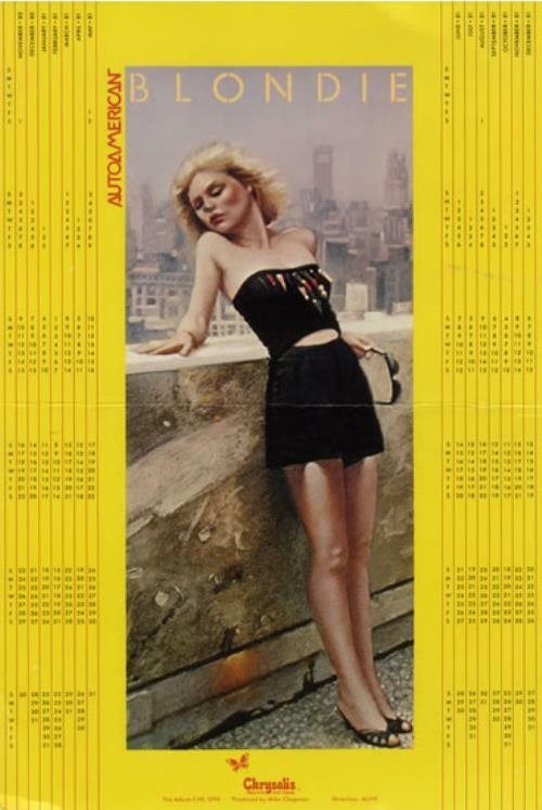 DEBORAH DEBBIE HARRY Of BLONDIE Poster Calendar PROMO 1980 ~ 1981 USA Mint-