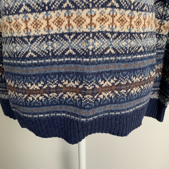 Vintage 90s Gap fairs isles print sweater