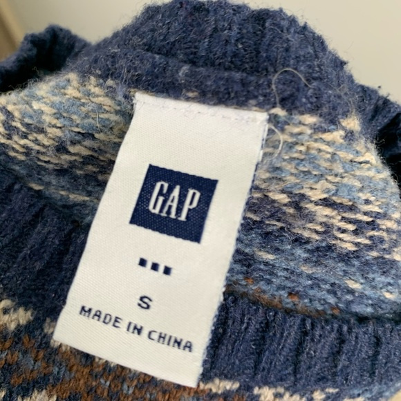 Vintage 90s Gap fairs isles print sweater