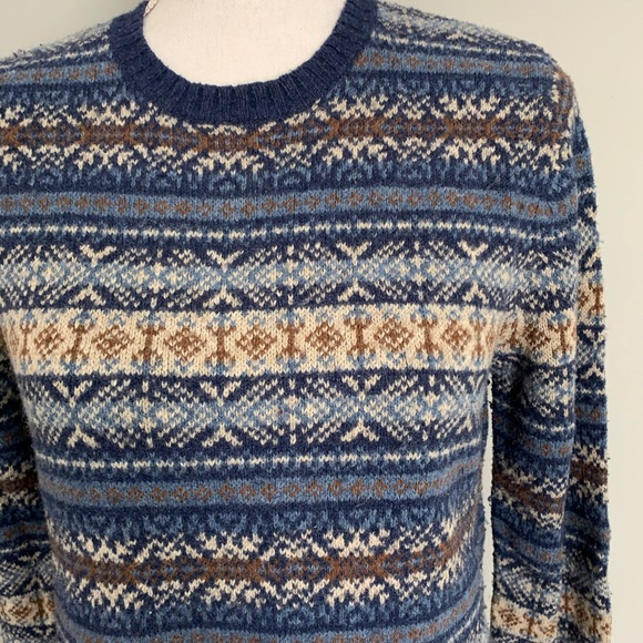 Vintage 90s Gap fairs isles print sweater