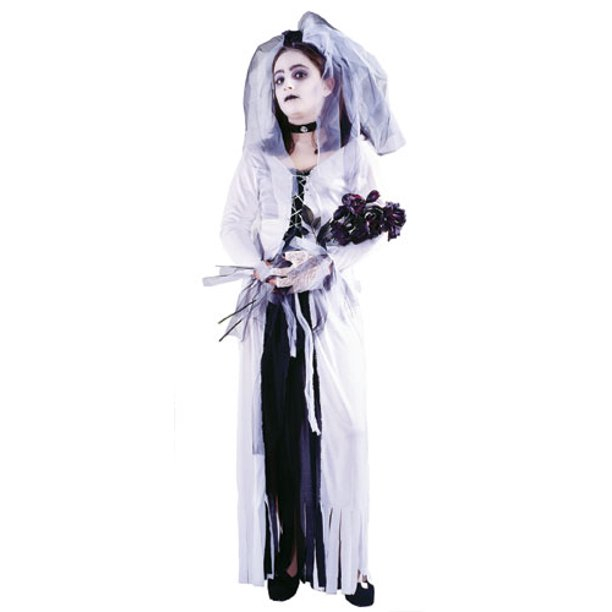 Fun World Skeleton Bride Girl Kids Halloween Costume