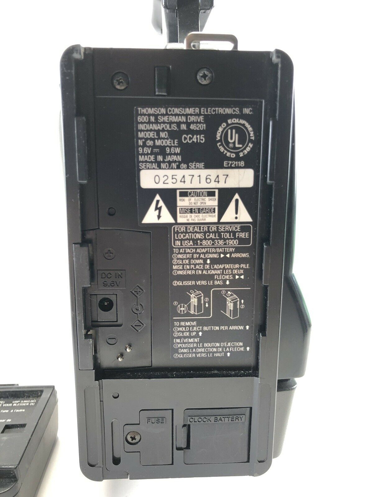 Picture of Vintage 1990 RCA Camcorder CC415 With Battery And Cords