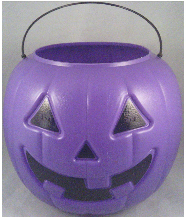 Halloween Pumpkin Jack O' Lantern Candy Bucket (Purple)