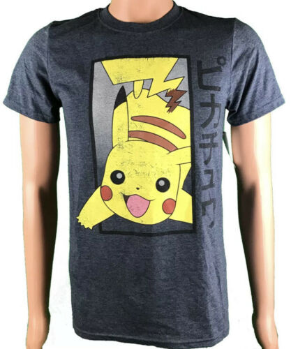 With Tag Pokemon Pikachu Katakana T Shirt SS Navy Heather Adult 2xl for sale online | eBay