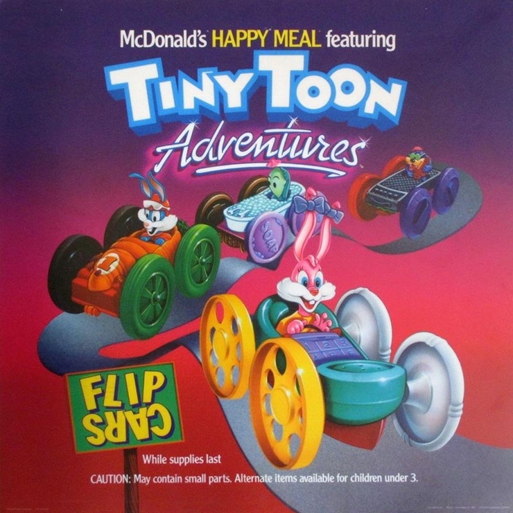McDonald’s Happy Meal Toys 1990 – Tiny Toon Adventures Flip Cars