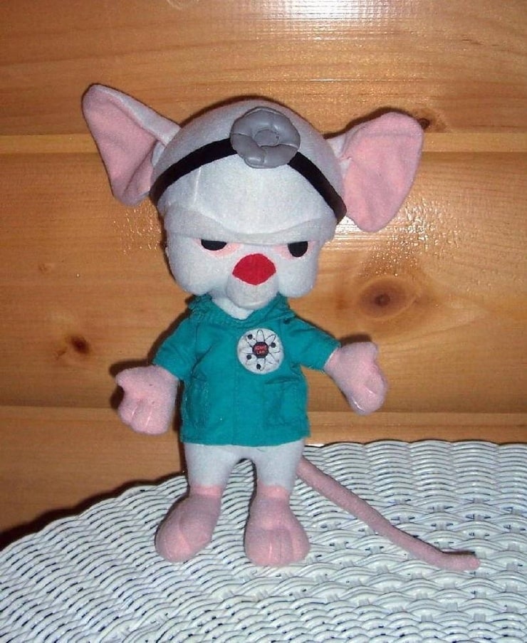 Animaniacs Acme Lab Coat The Brain Plush Toy