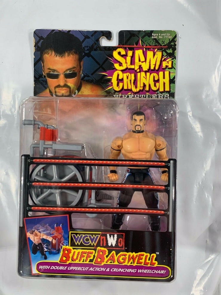 WCW Slam N Crunch Wrestlers Buff Bagwell distributed by Toy Biz 1999