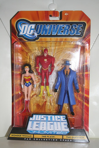 DC Universe Justice League Unlimited 3 Pack - Wonder Woman, The Flash, The Question