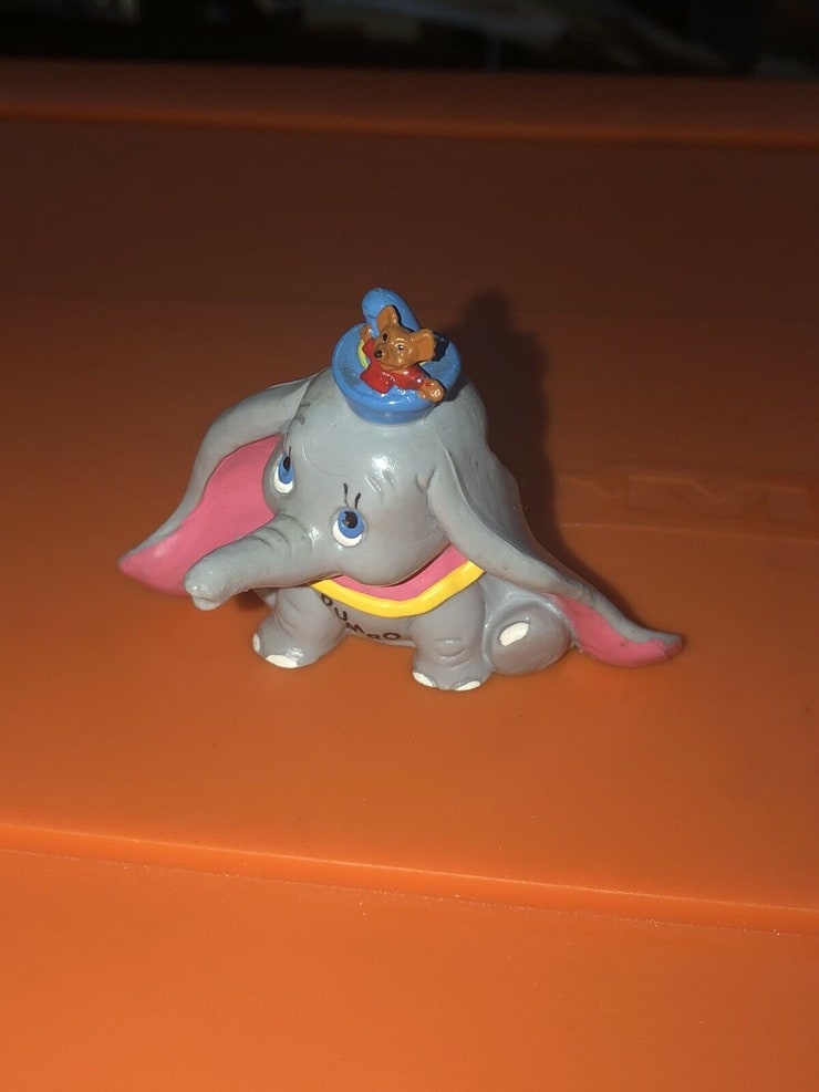 1987 Bully Disney Dumbo Elephant Timothy Mouse Plastic PVC Figure