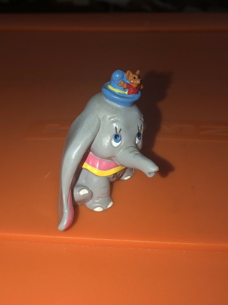 1987 Bully Disney Dumbo Elephant Timothy Mouse Plastic PVC Figure