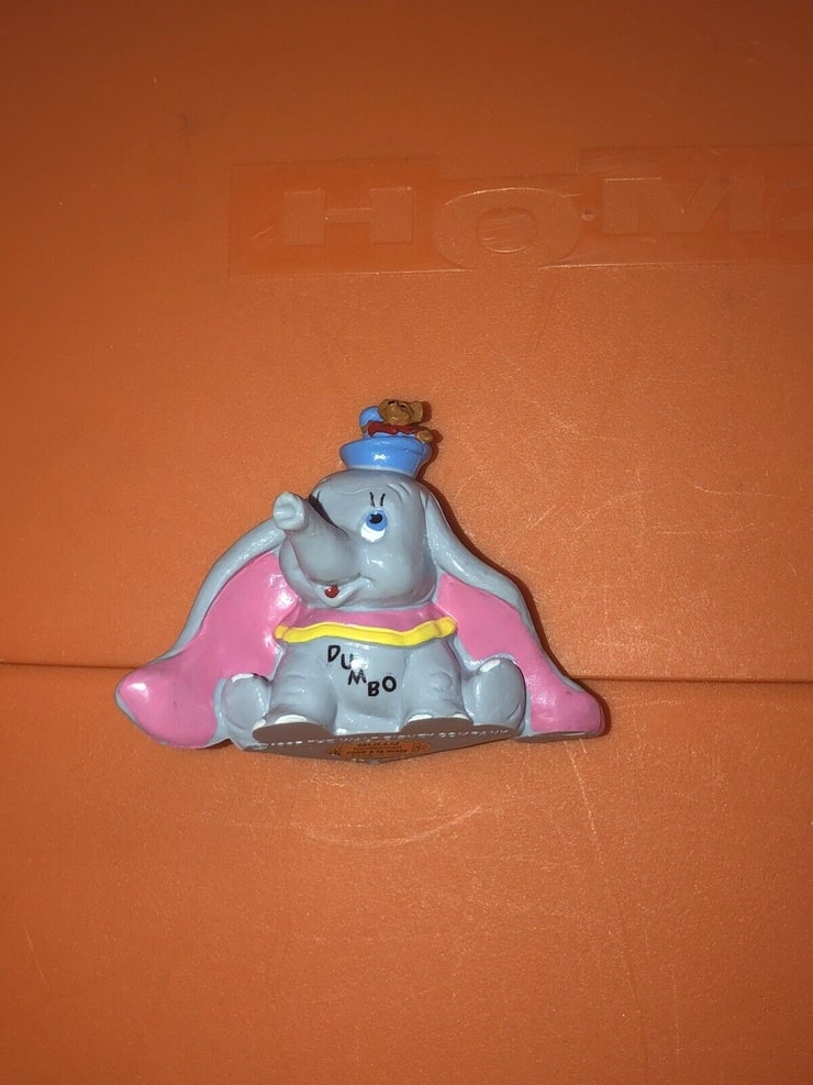 1987 Bully Disney Dumbo Elephant Timothy Mouse Plastic PVC Figure