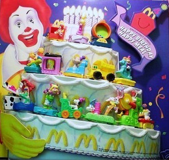 McDonald's Happy Birthday Train Buster & Babs Bunny with Cake