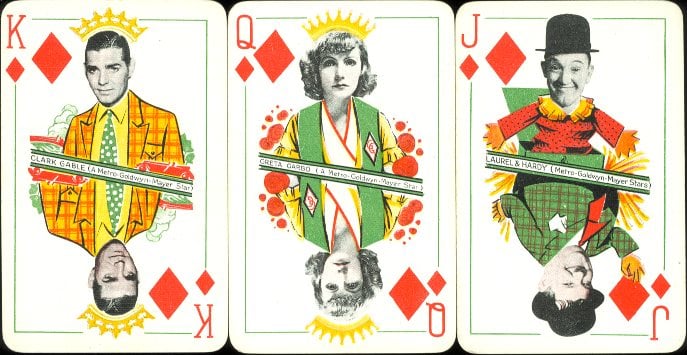 1933 Thomas De La Rue MGM Film Stars Playing Cards