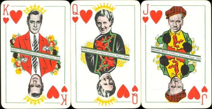 1933 Thomas De La Rue MGM Film Stars Playing Cards