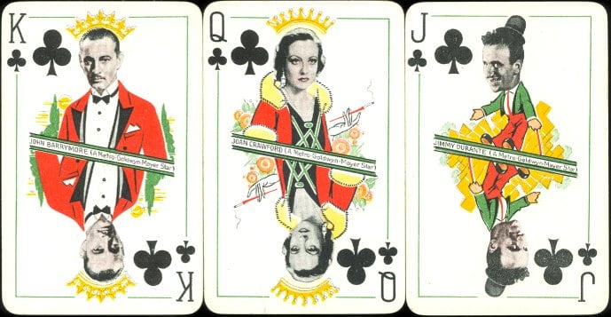 1933 Thomas De La Rue MGM Film Stars Playing Cards