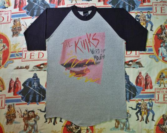 VINTAGE 1984 THE KINKS WORD OF MOUTH T-SHIRT