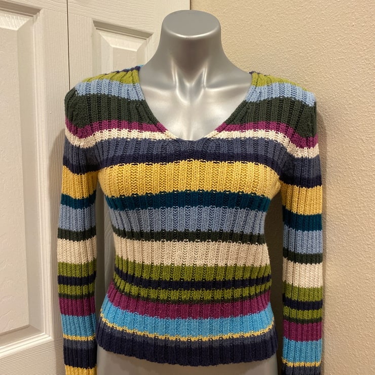 90S CANDY STRIPE SWEATER \n\nSIZE MEDIUM, NEW WITHOUT...