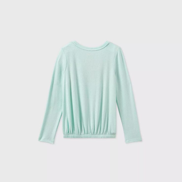 Girls' Long Sleeve Printed Cozy Pullover - Cat & Jack™