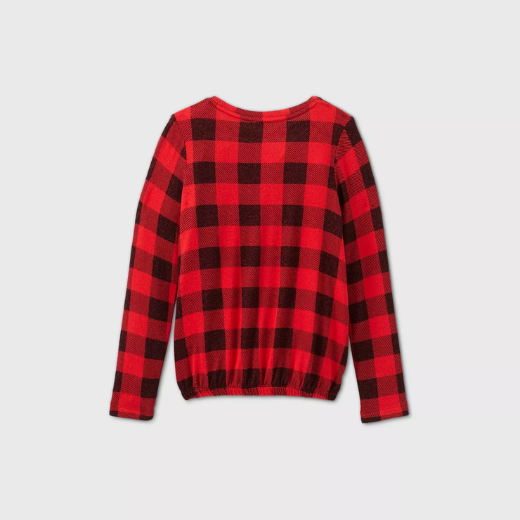 Girls' Long Sleeve Printed Cozy Pullover - Cat & Jack™