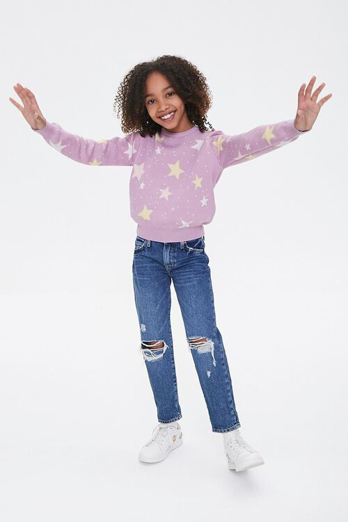 Girls Star Print Sweater (Kids)