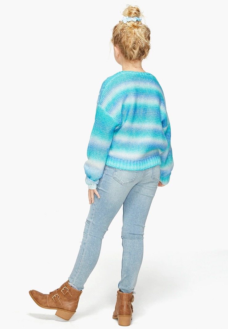 Ombre Cable Knit Girls Sweater | Justice