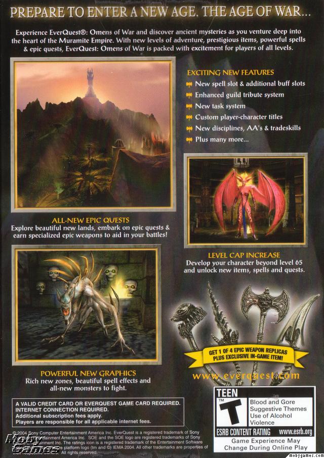 Image of EverQuest Omens of War (Expansion)