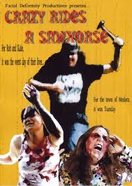 Crazy Rides a Sawhorse