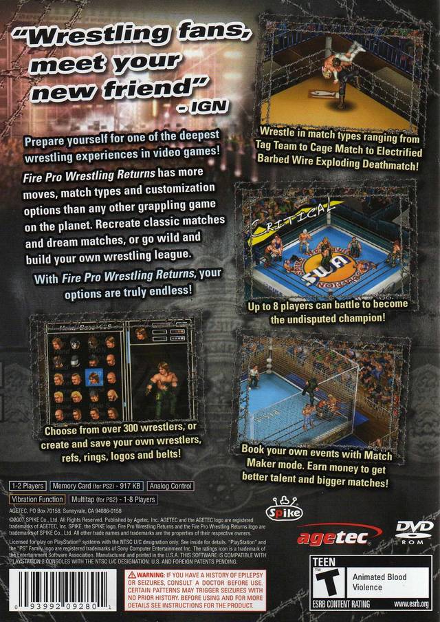 Fire Pro Wrestling Returns