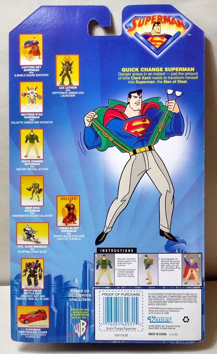 Superman The Animated Series: Quick Change Superman Action Figure