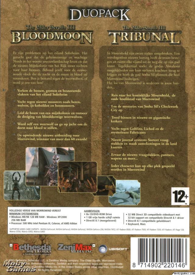 The Elder Scrolls III: Bloodmoon & Tribunal (Duopack)