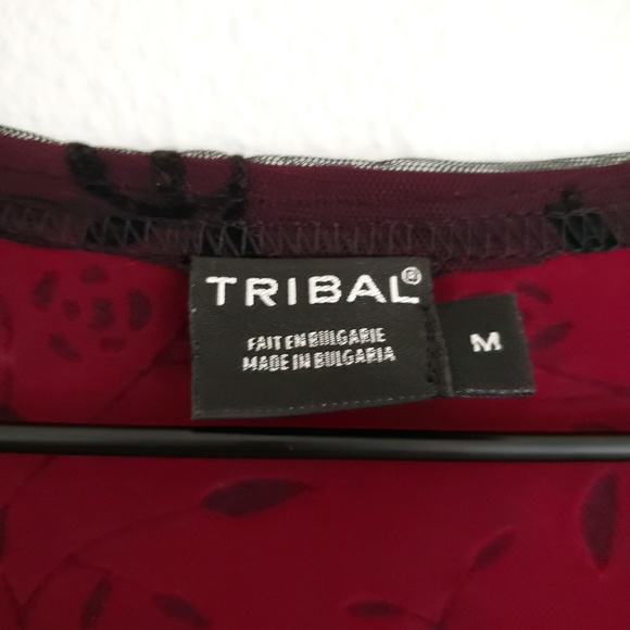 Vintage Tribal Brand Mesh Sleeve 90s Top