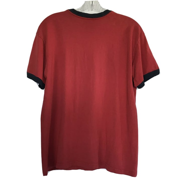 Picture of Vintage Nike Women's (L) Red / Black Trim Logo Cotton T ...