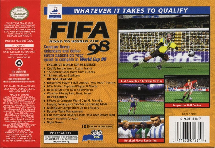 FIFA: Road To World Cup '98